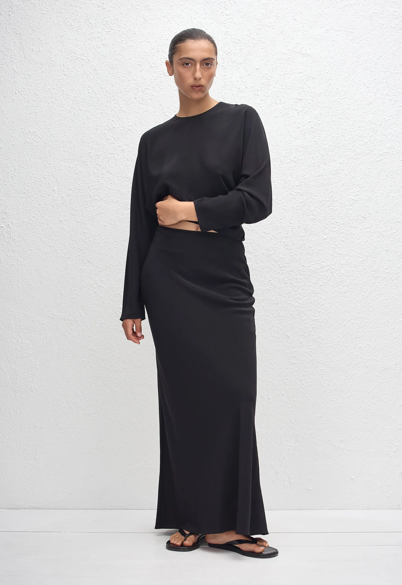 Bias Elastic Skirt - Black