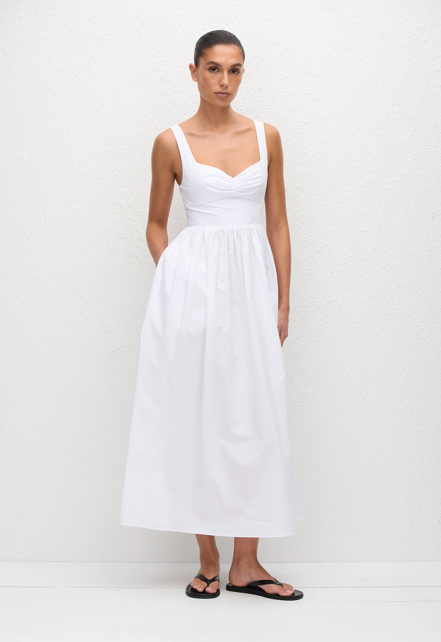 Bralette Midi Dress - White - Image 4