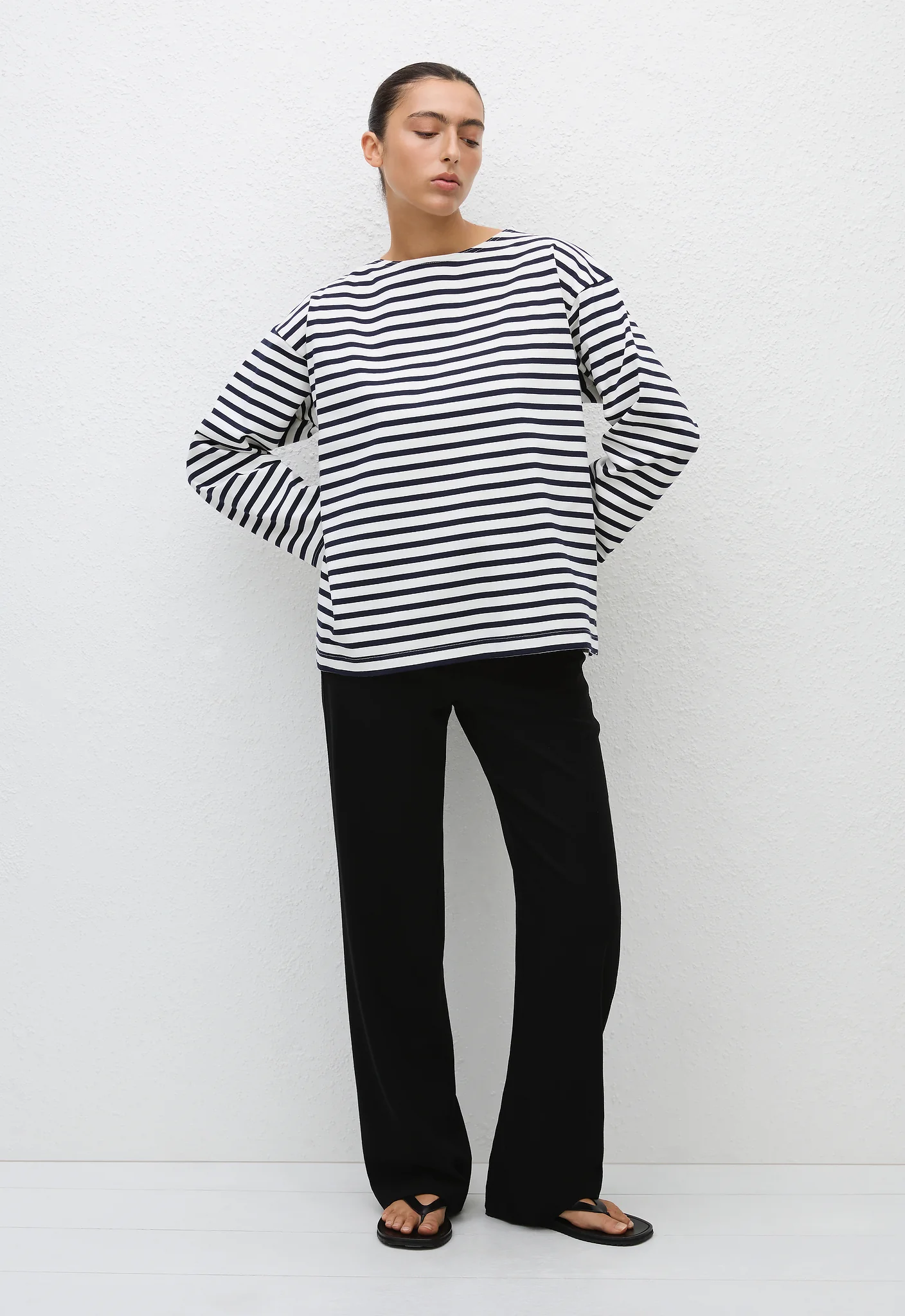 Breton Stripe Tee - Navy/White - Image 2