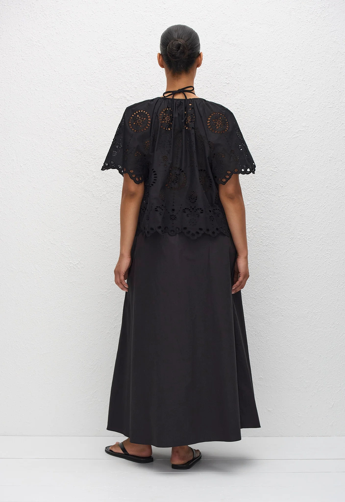 Broderie Blouse - Black - Image 5