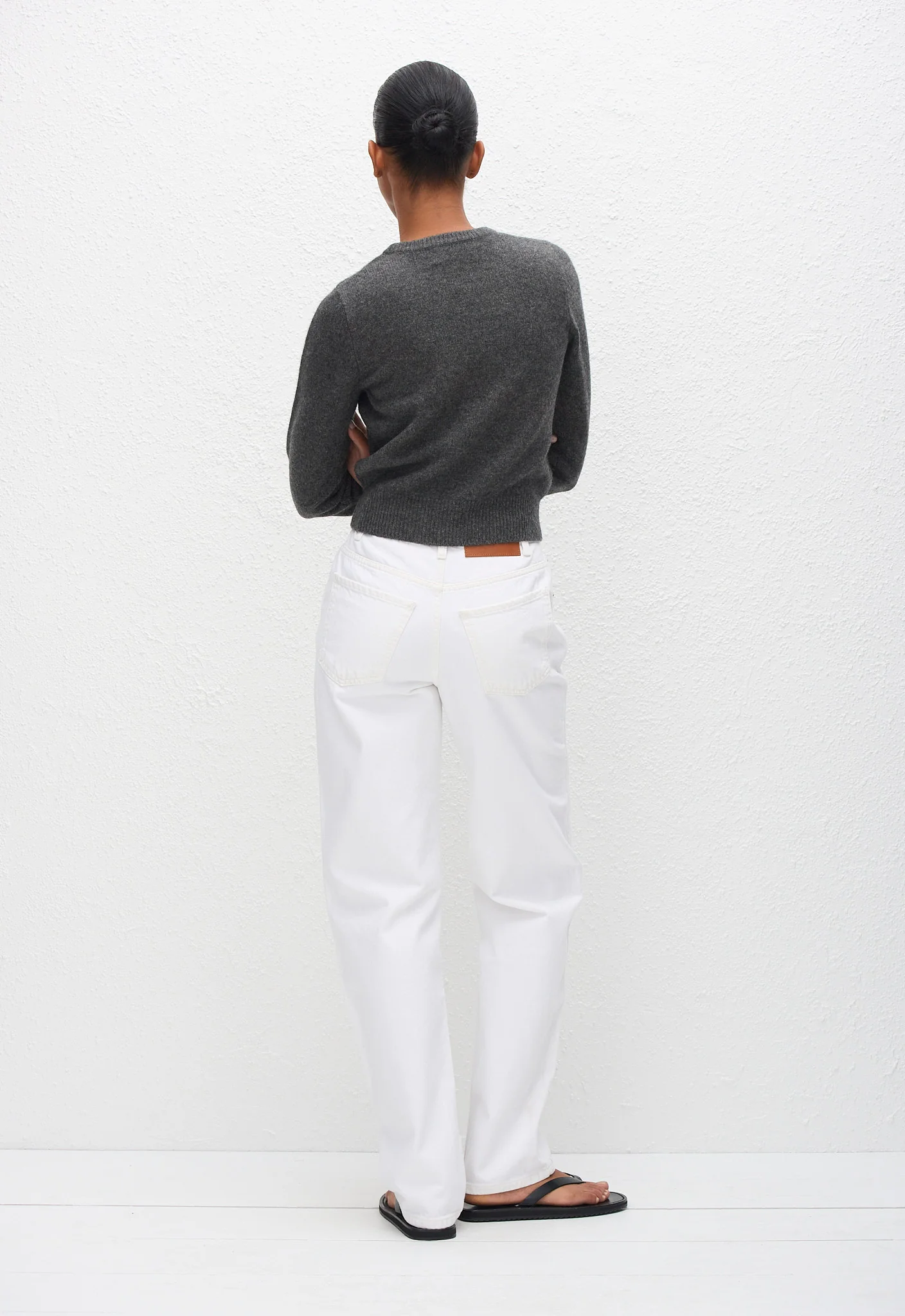 Cashmere Baby Sweater - Charcoal - Image 4