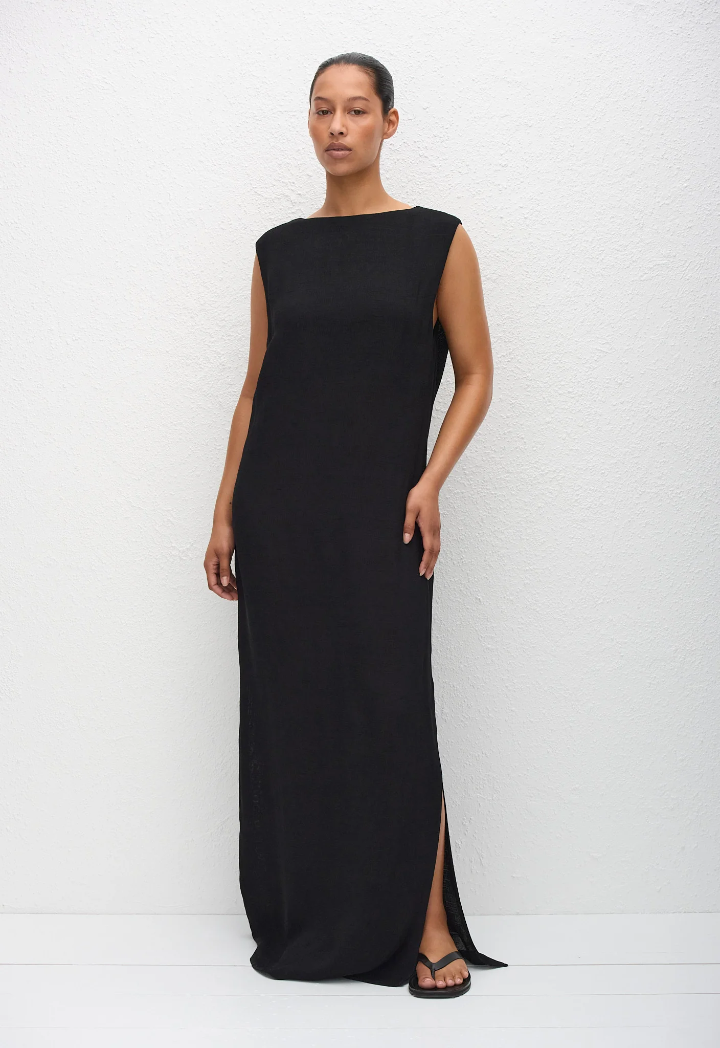 Cowl Back Dress - Black
