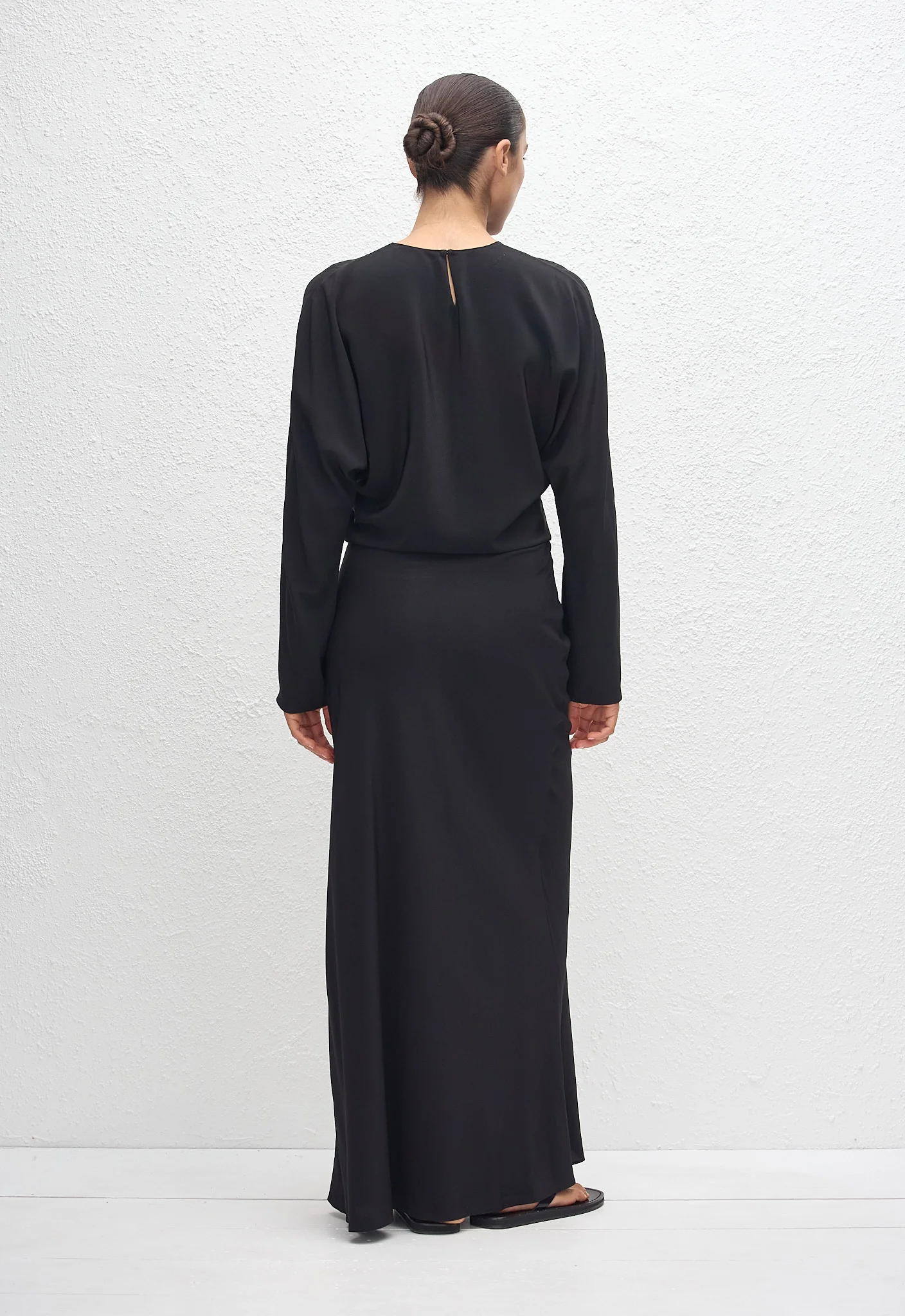 Dolman Silk Blouse - Black - Image 3