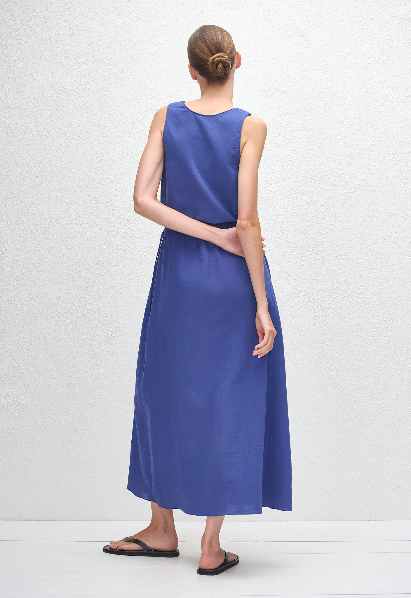 Drawcord Tank Midi Dress - Lapis - Image 4