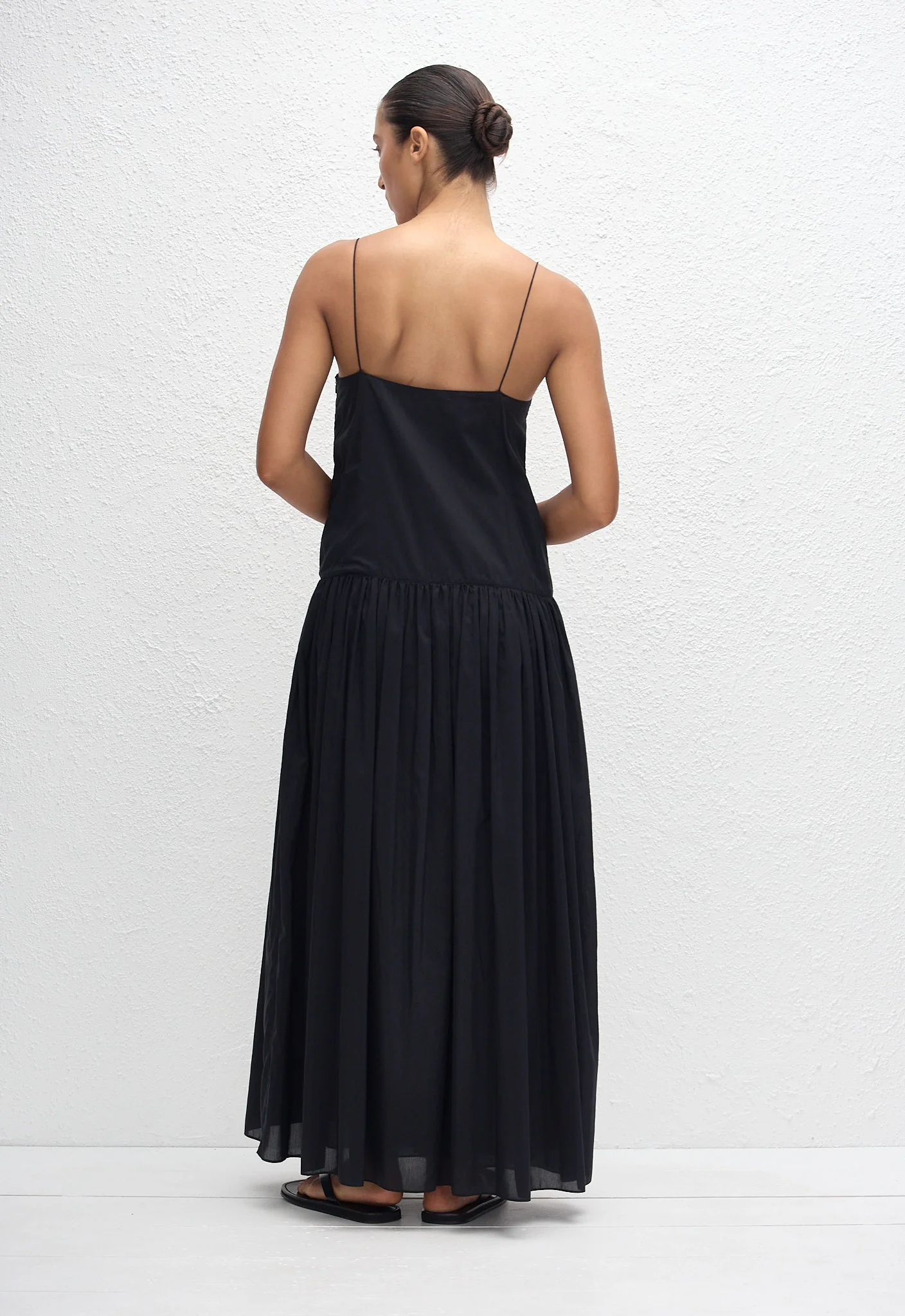 Drop Waist Midi Dress - Black - Image 3
