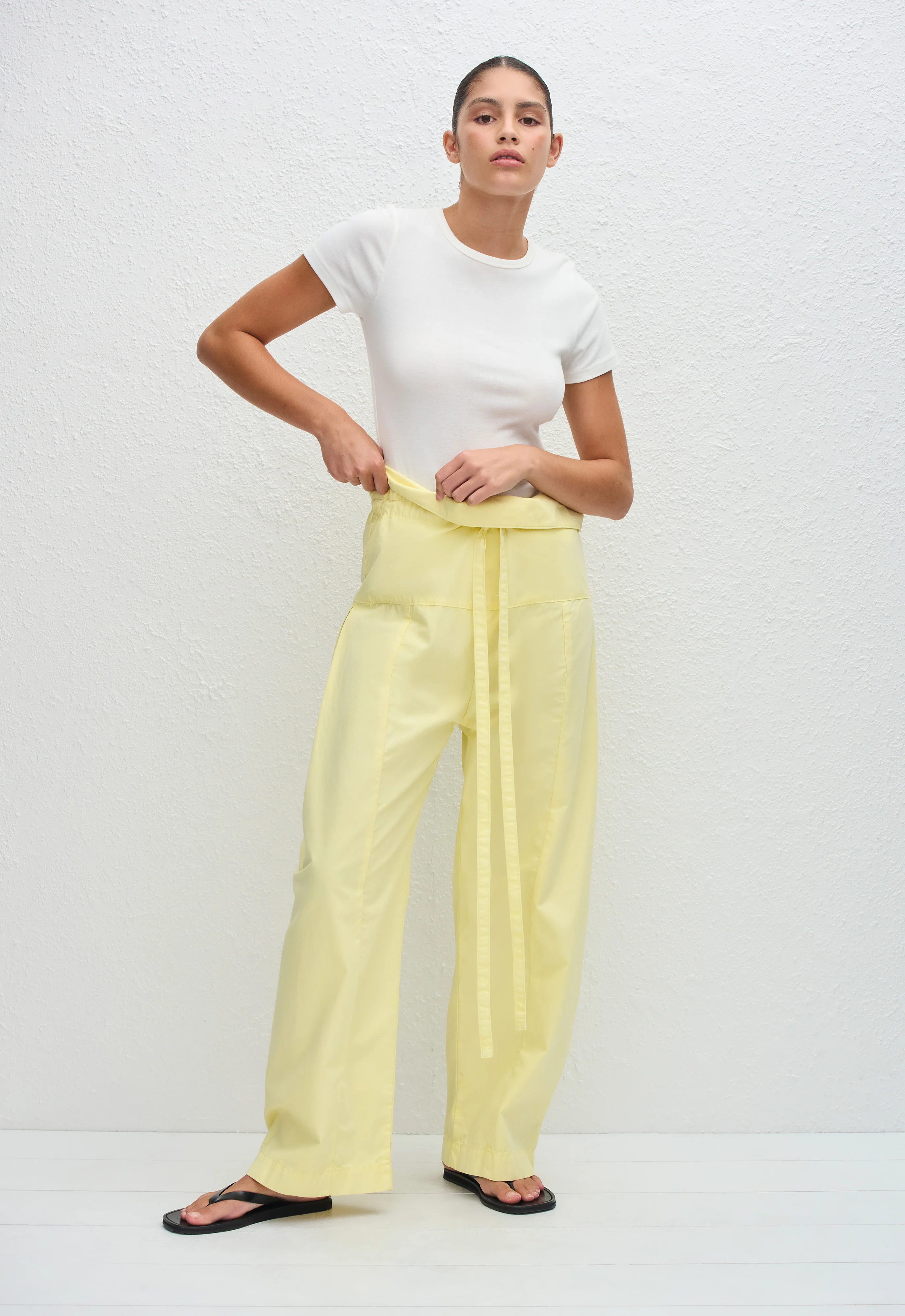 Fisherman Drawcord Pant - Lemon