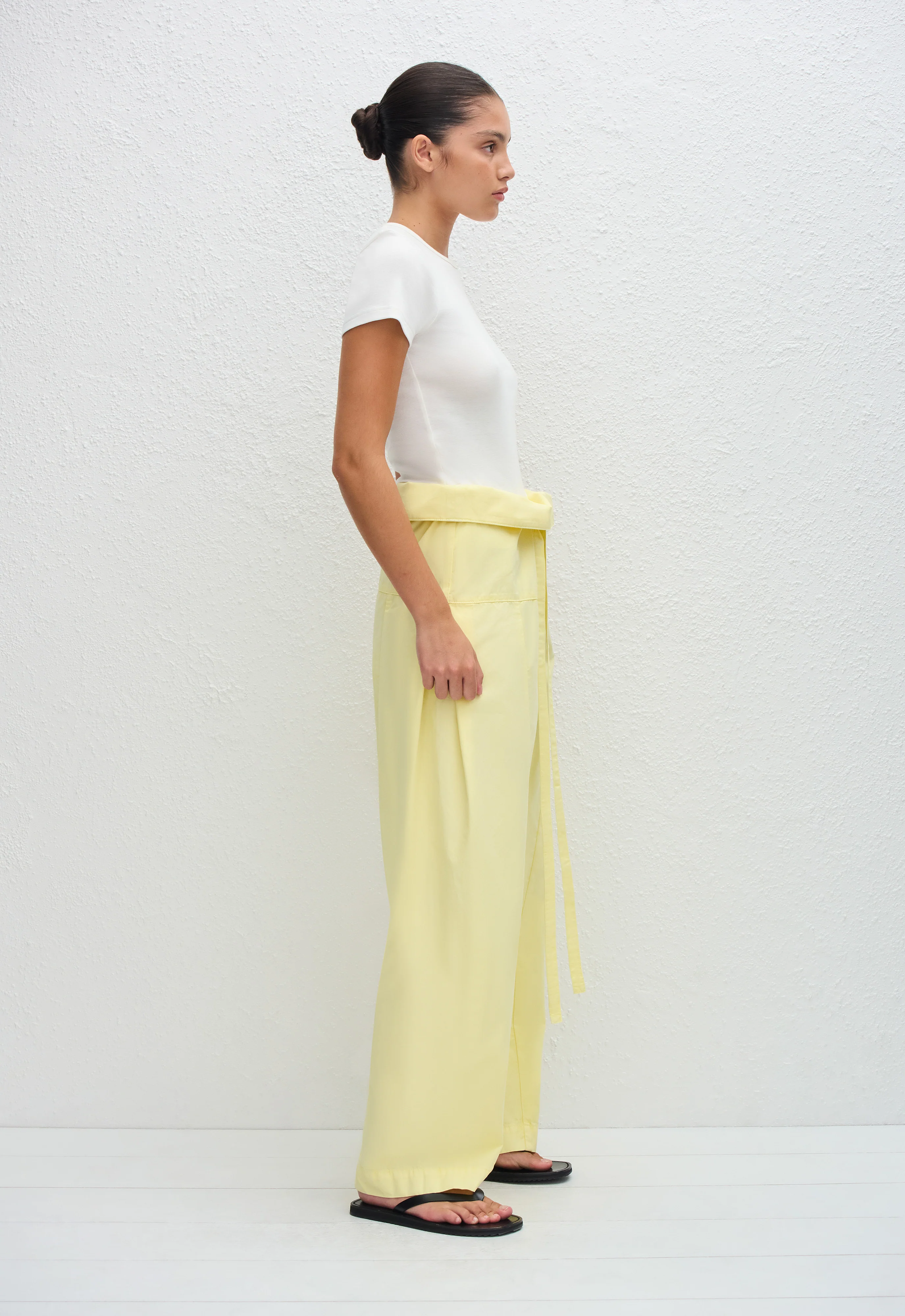 Fisherman Drawcord Pant - Lemon - Image 3