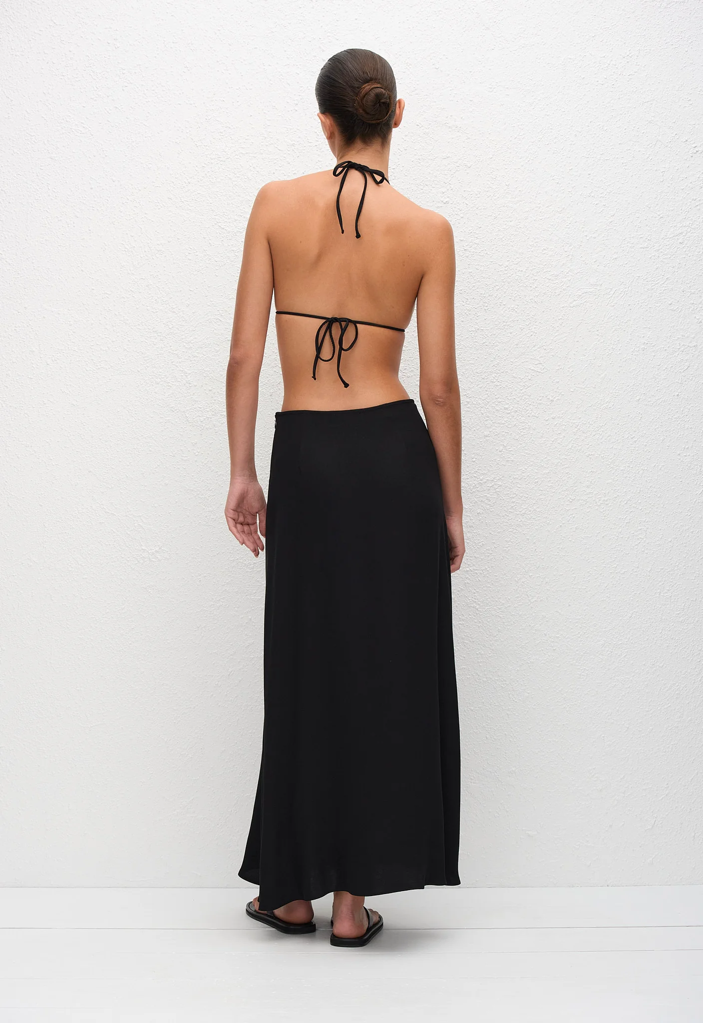 Fluid Midi Skirt - Black - Image 3