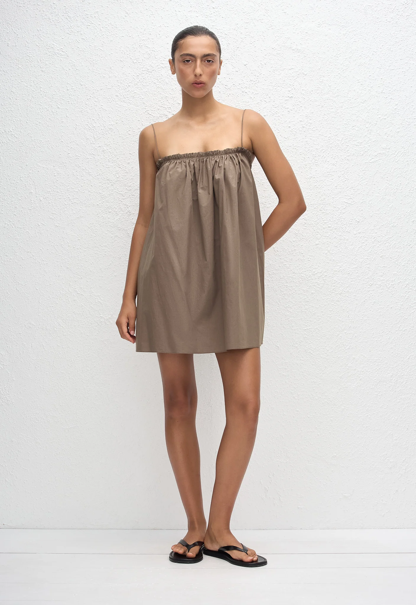 Frill Cami Mini Dress - Birch