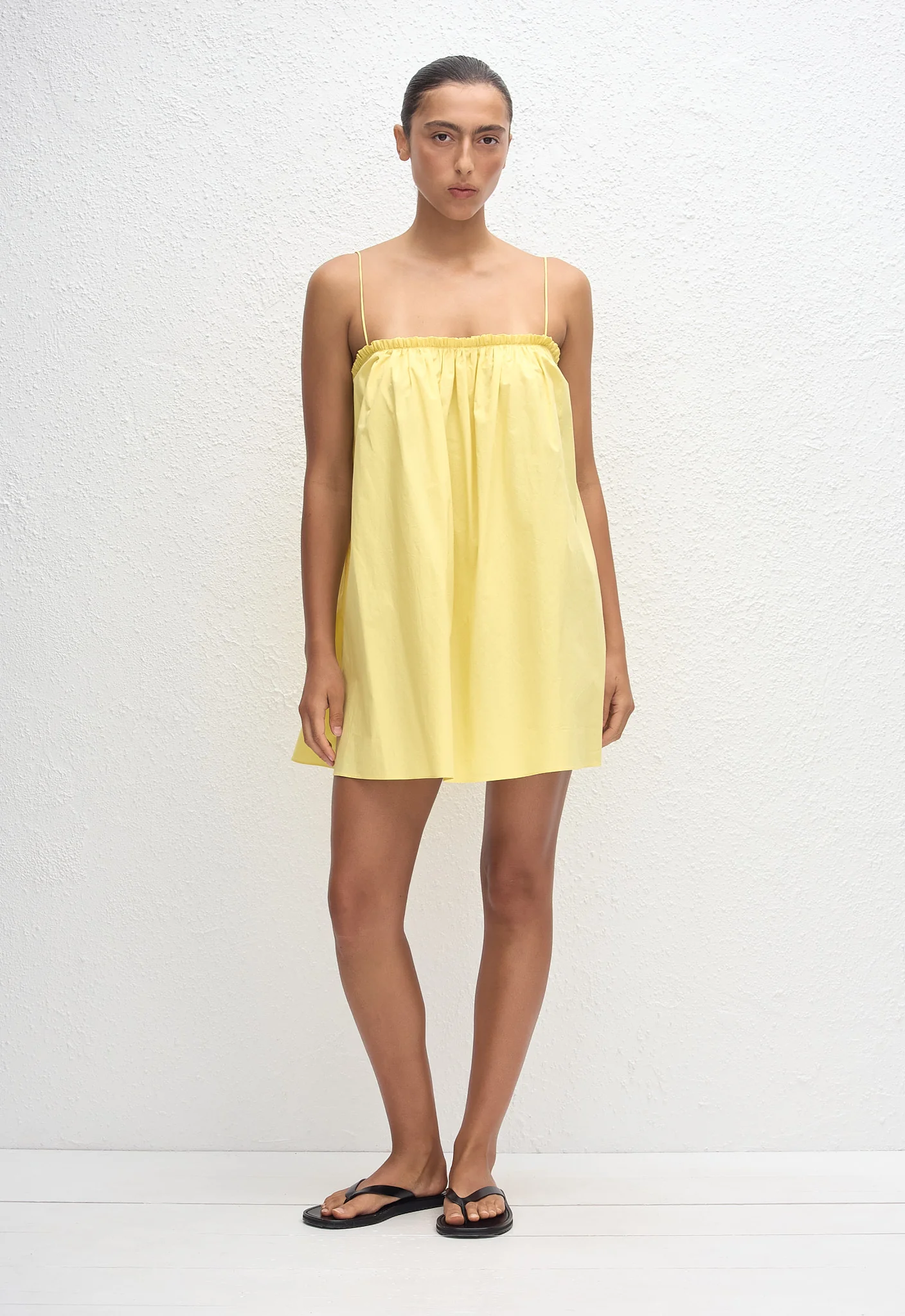 Frill Cami Mini Dress - Limoncello - Image 2