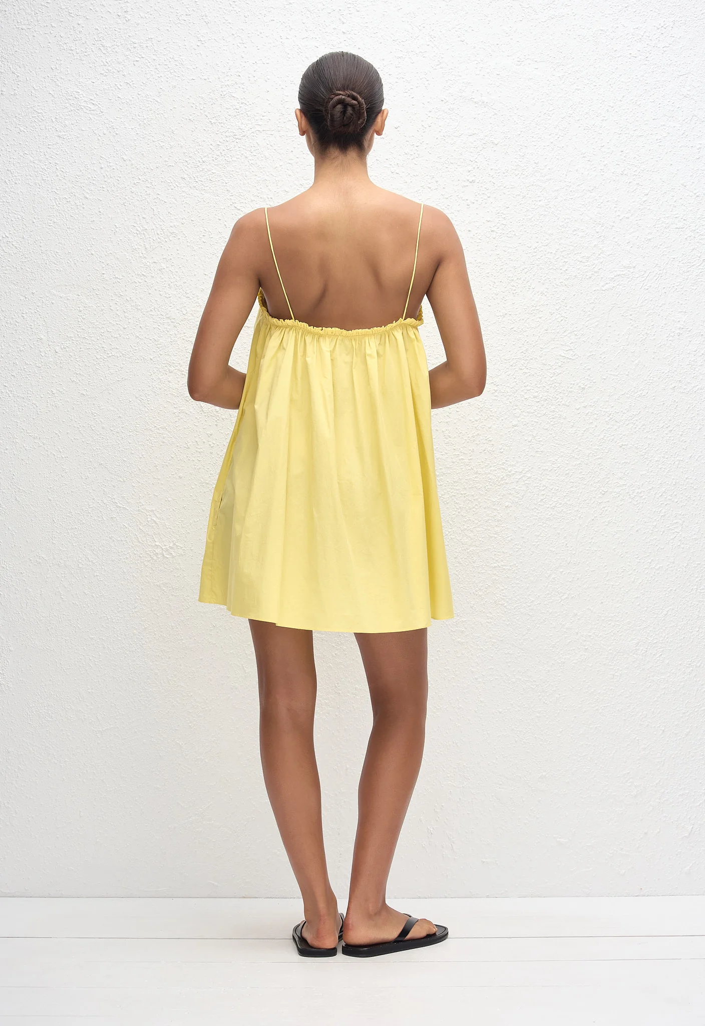 Frill Cami Mini Dress - Limoncello - Image 4
