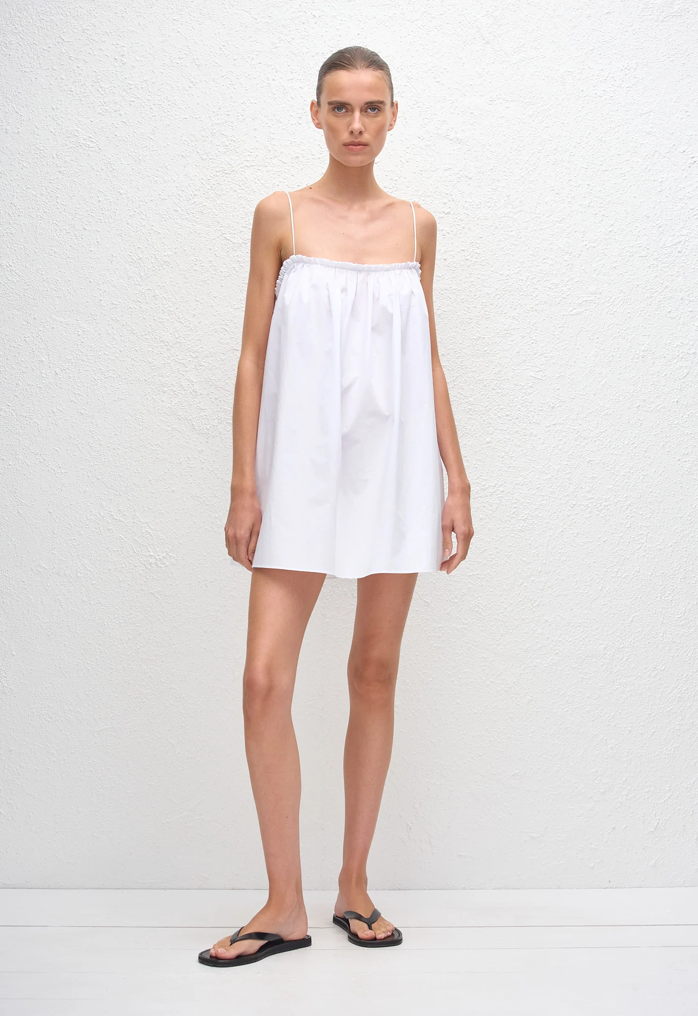 Frill Cami Mini Dress - White