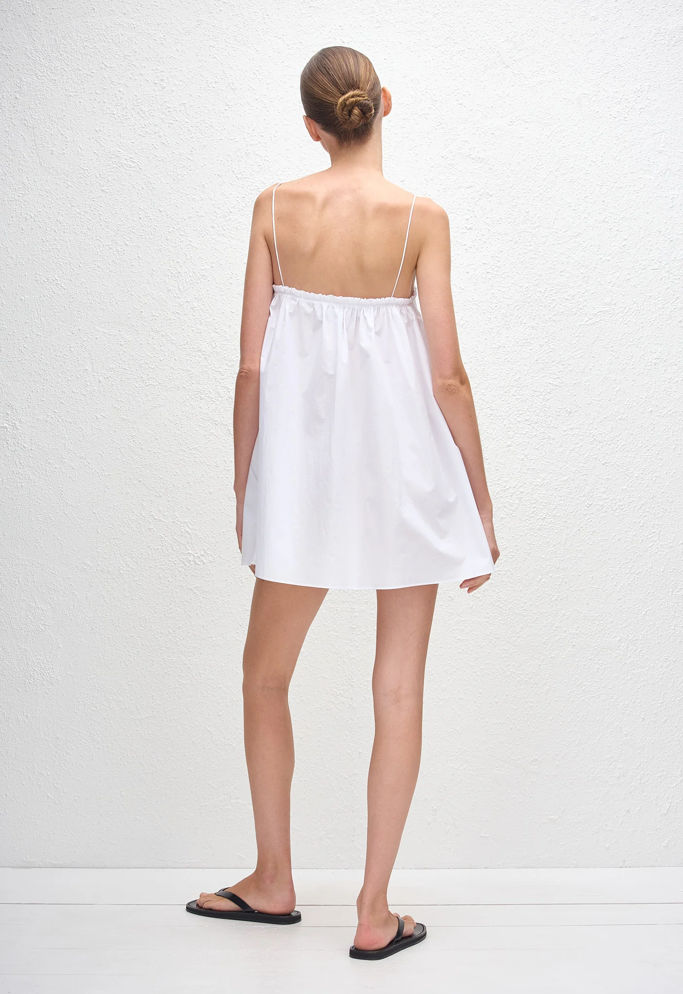 Frill Cami Mini Dress - White - Image 4