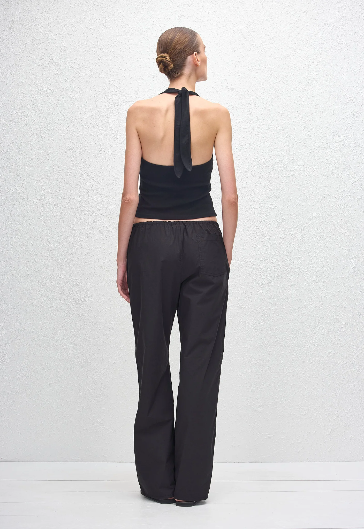 Halter Tie Tank - Black - Image 4