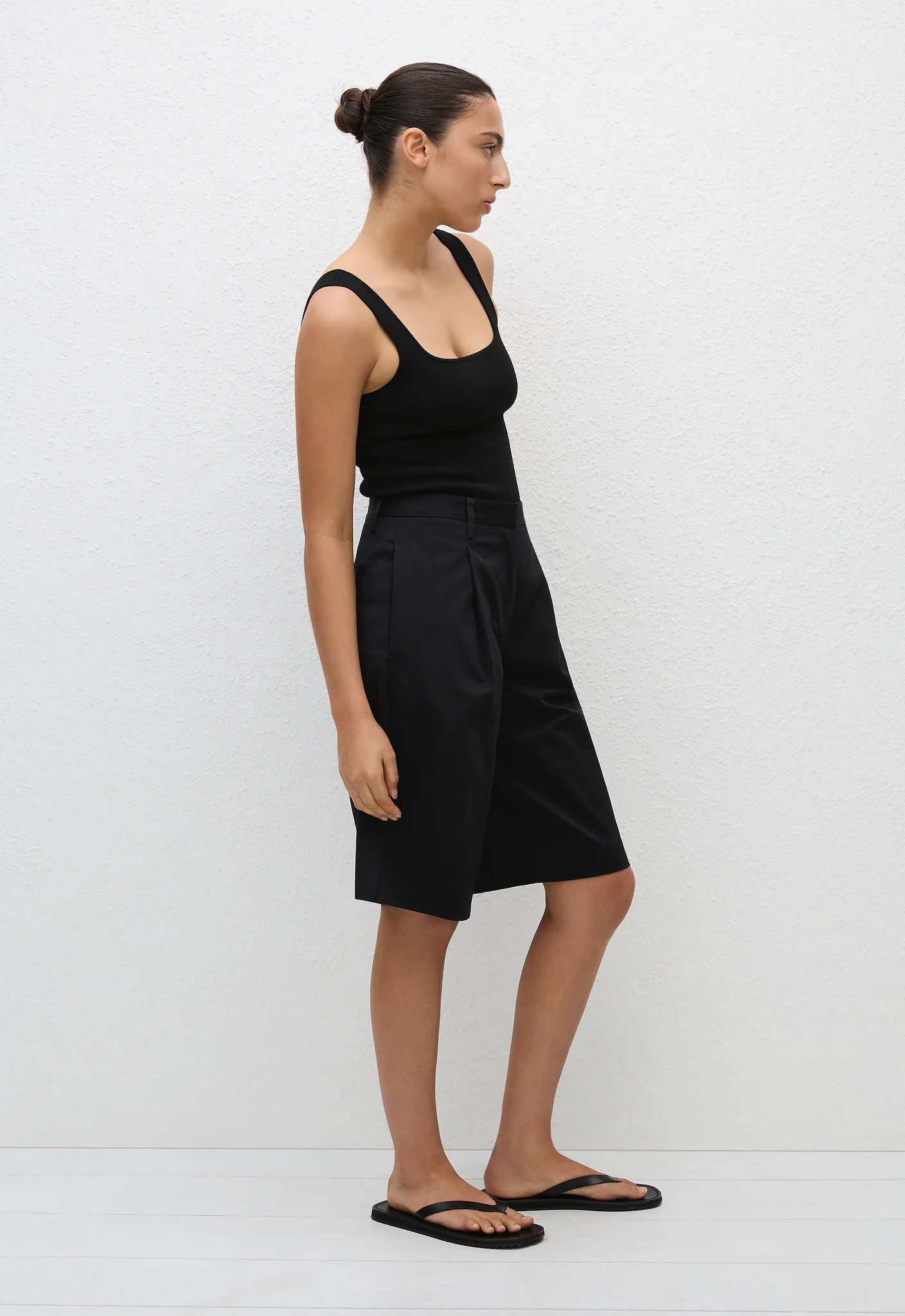 Long Chino Short - Black - Image 3