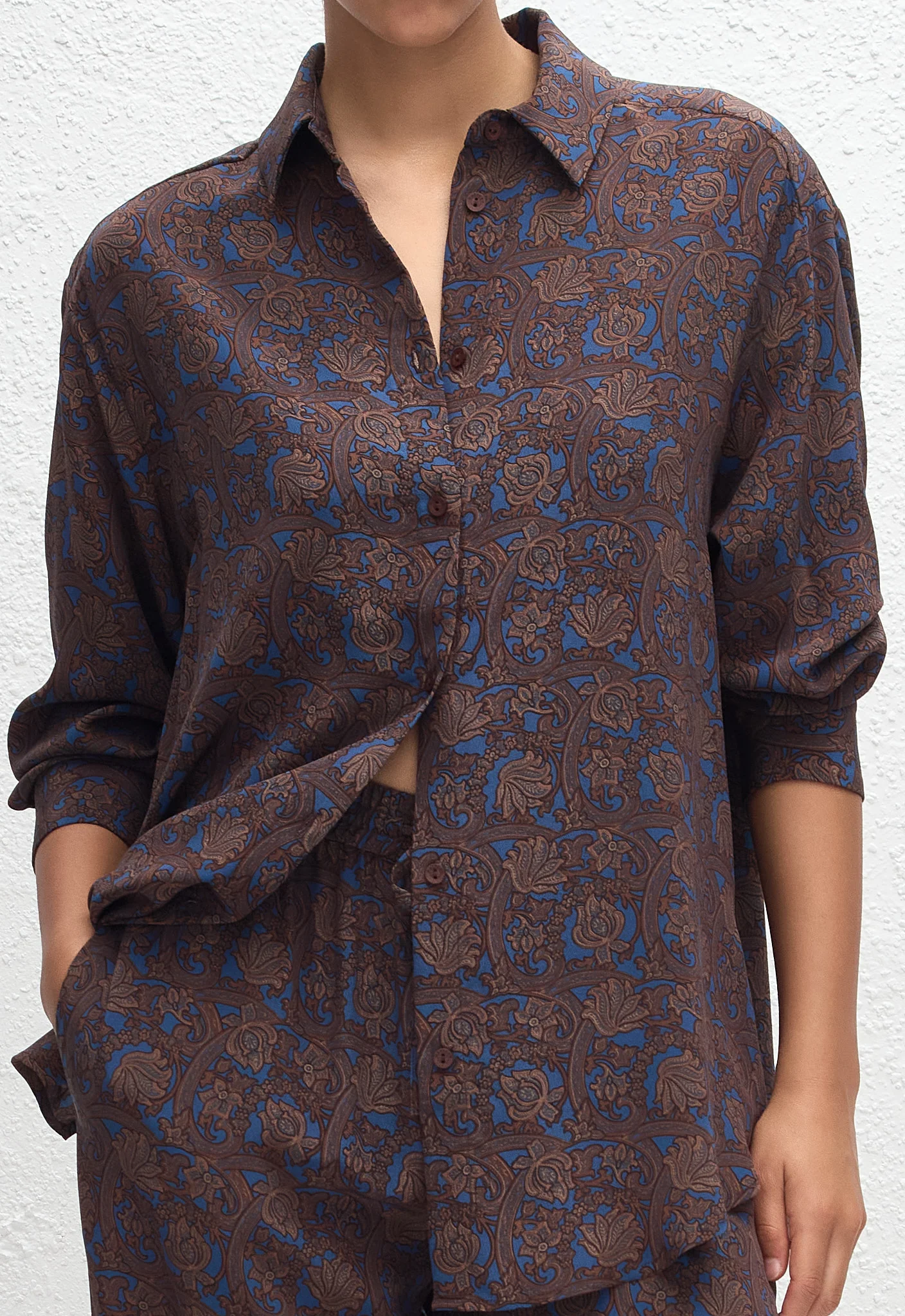 Long Sleeve Silk Shirt - Marrakesh - Image 3