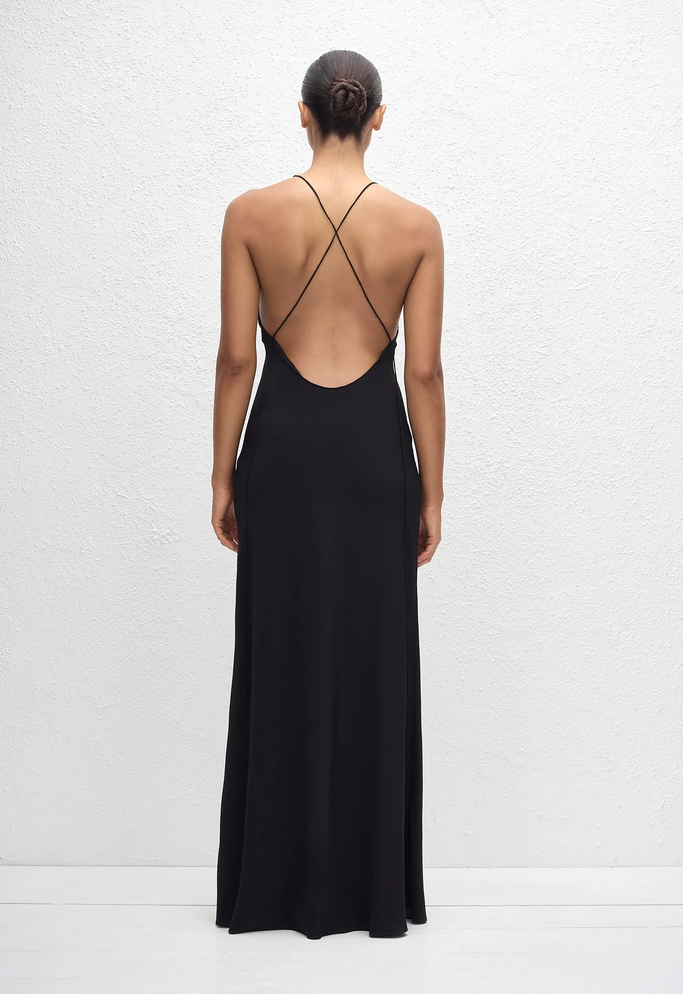 Low Back Halter Dress - Black - Image 5