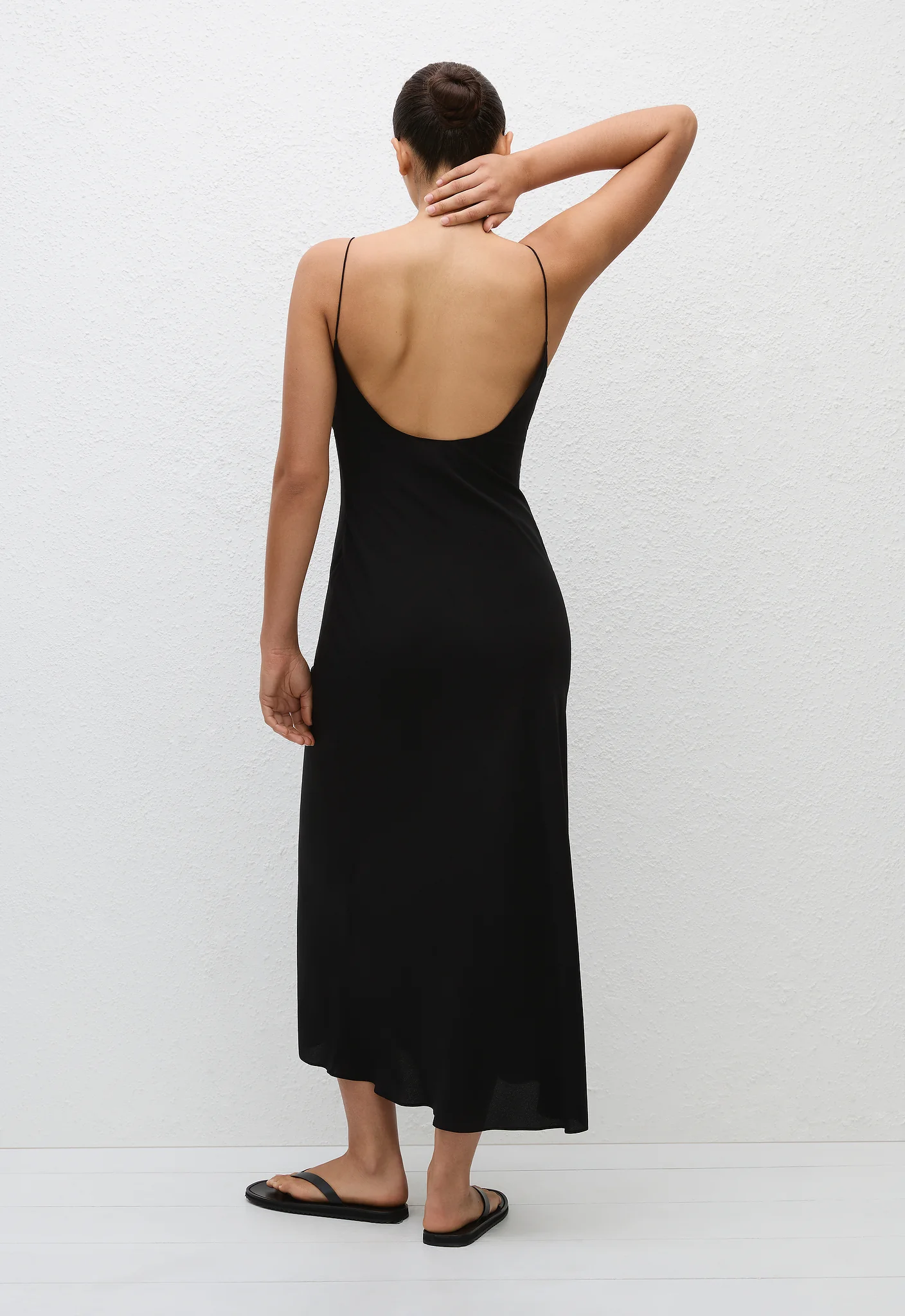 Low Back Slip Dress - Black - Image 4
