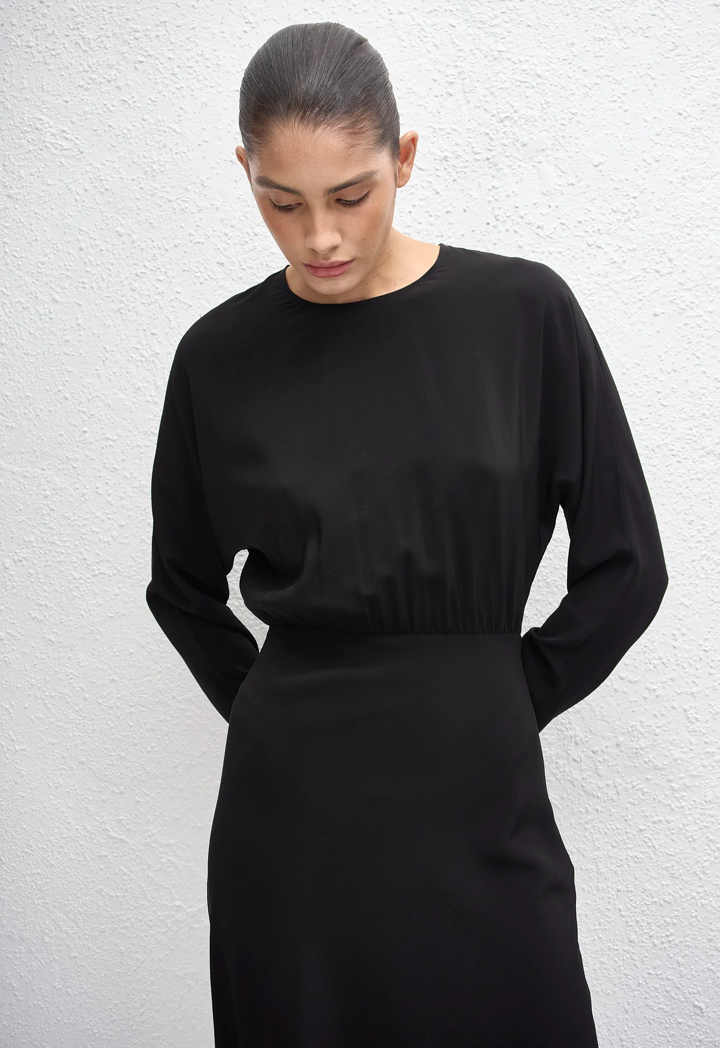 Magyar Bias Slip Dress - Black - Image 2