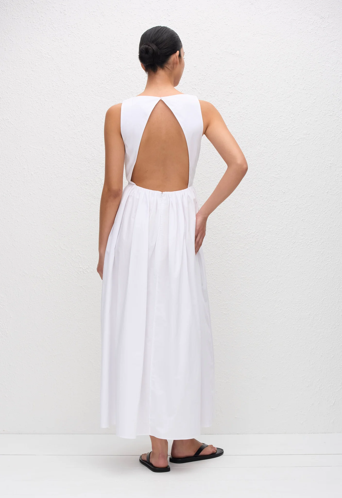 Open Back Midi Dress - White - Image 4
