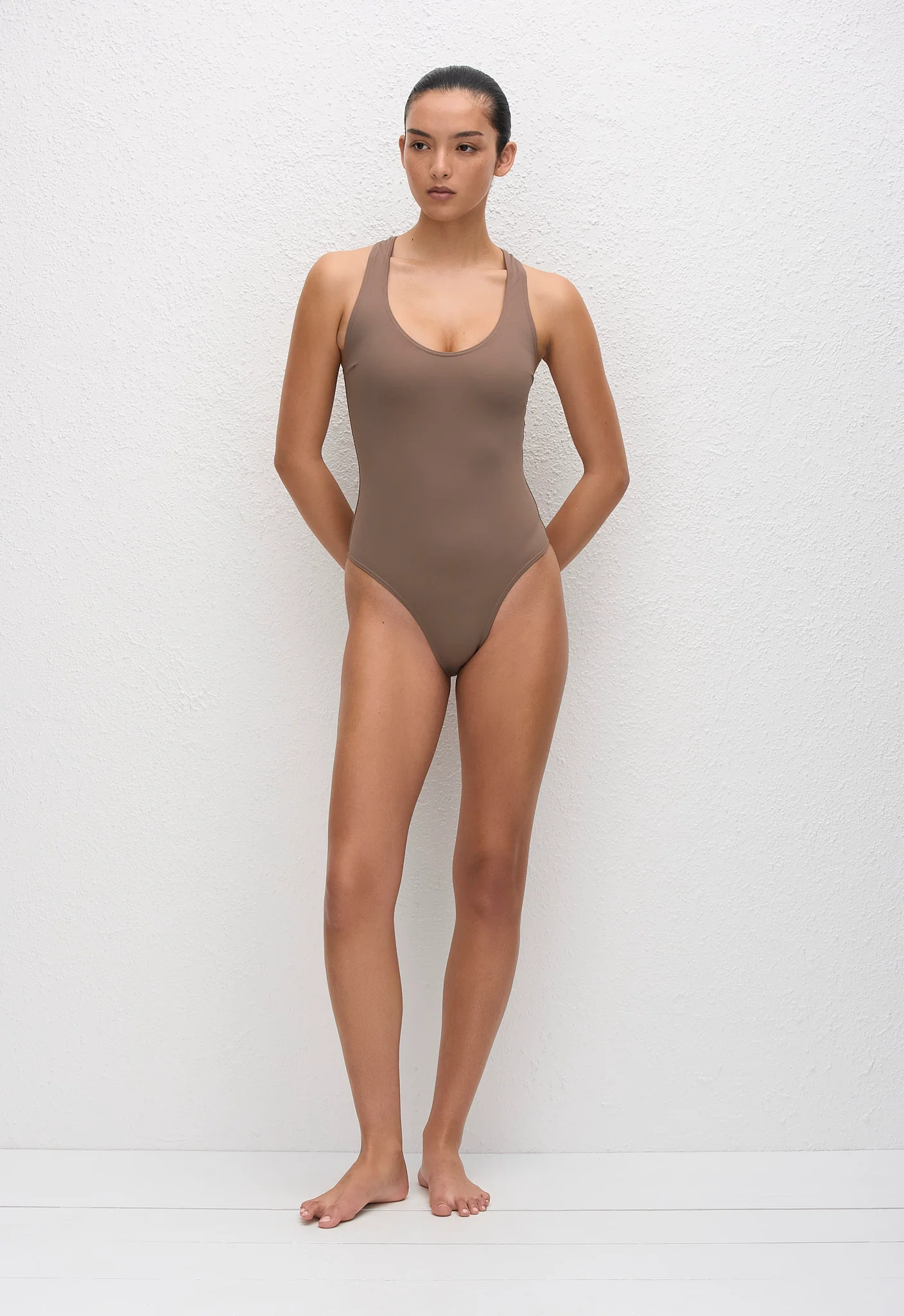 Racer Back Maillot - Clay