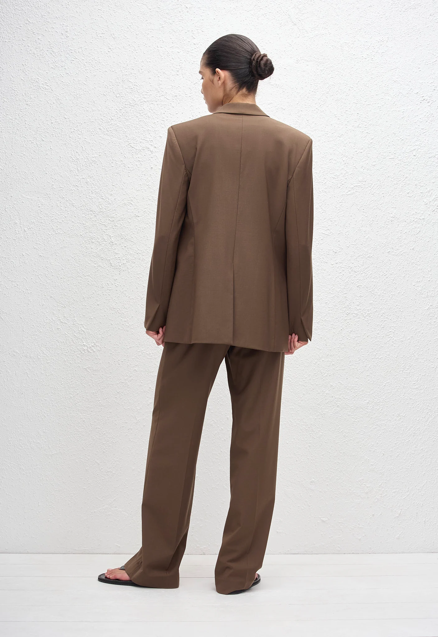 Relaxed Tailored Blazer - Coffee - Image 4