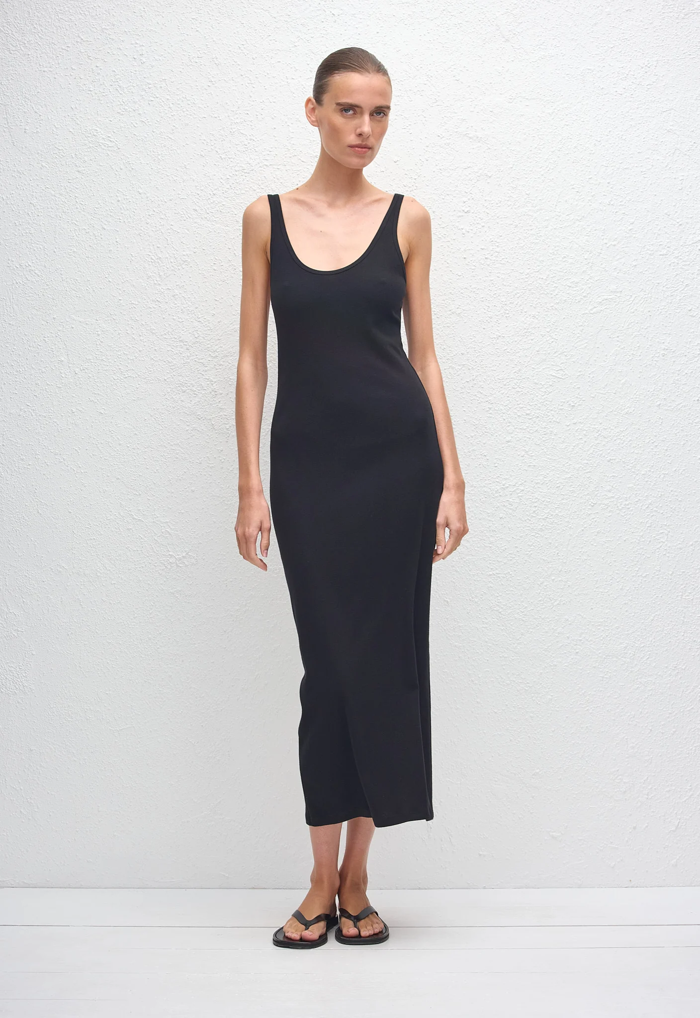 Scoop Tank Dress - Black