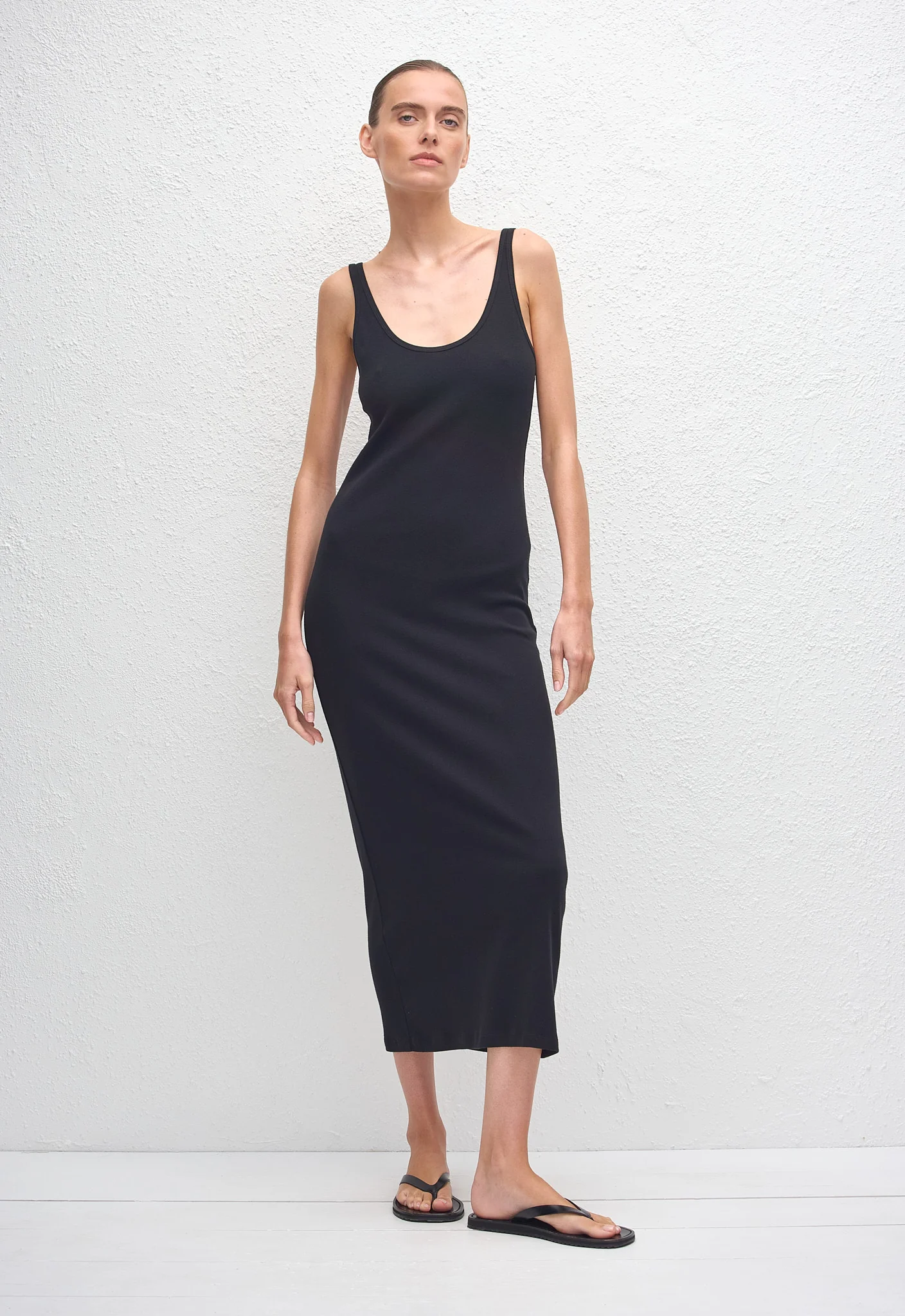 Scoop Tank Dress - Black - Image 4