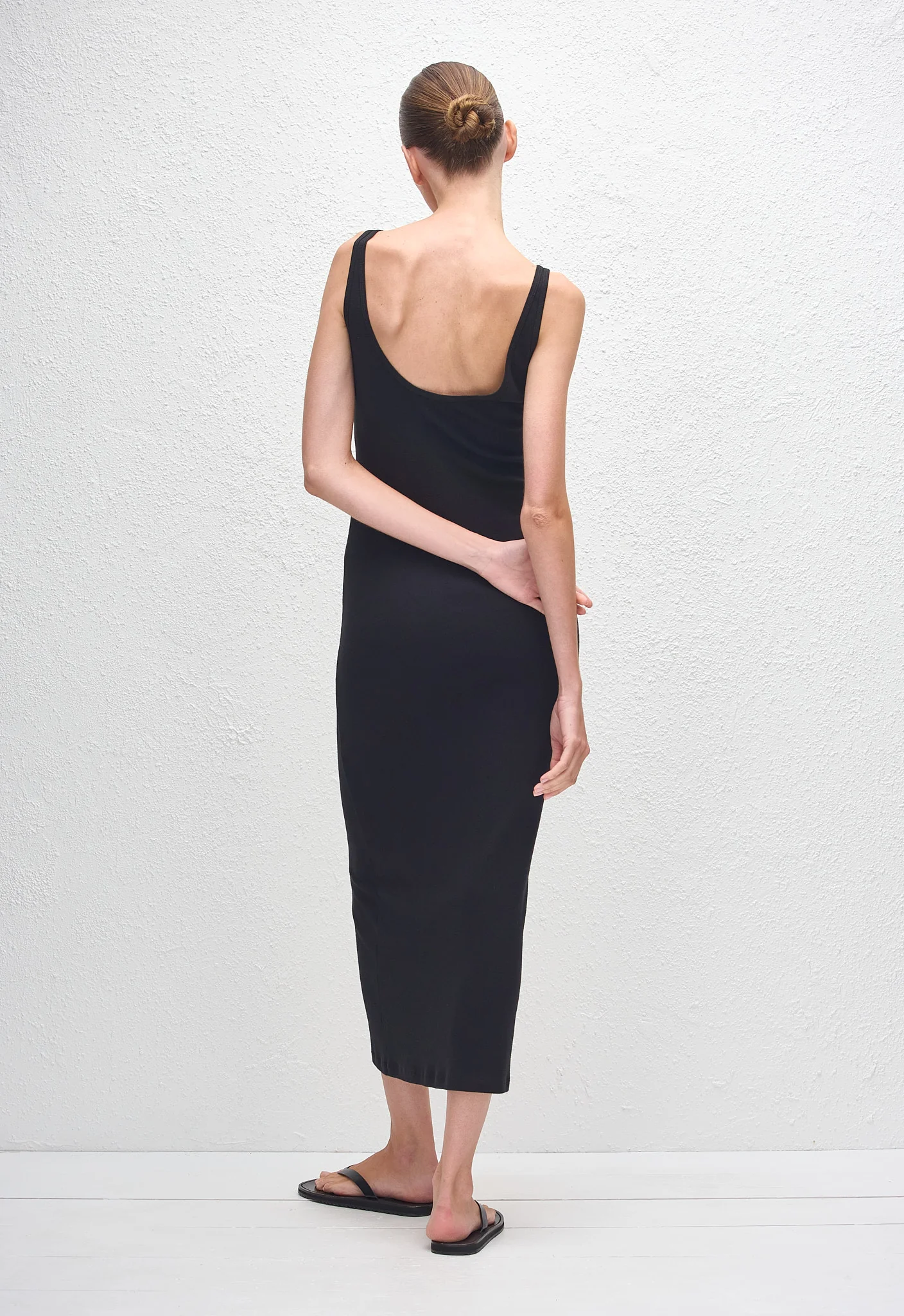 Scoop Tank Dress - Black - Image 5