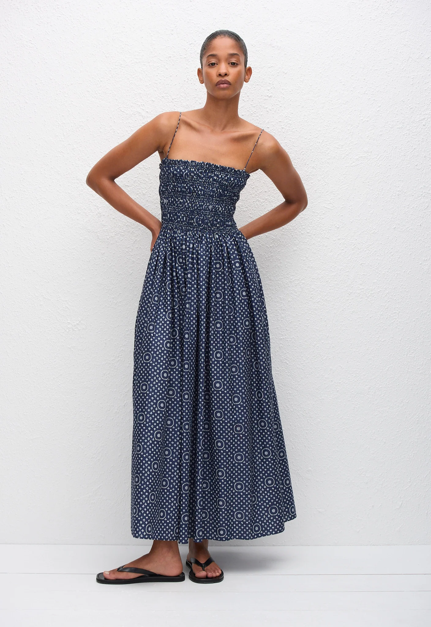 Shirred Bodice Dress - Bluebell - Image 3