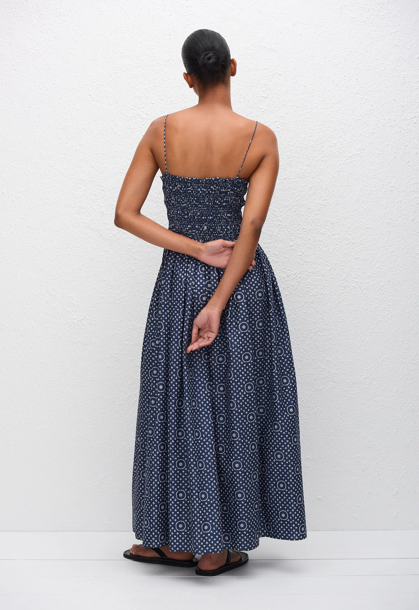 Shirred Bodice Dress - Bluebell - Image 4