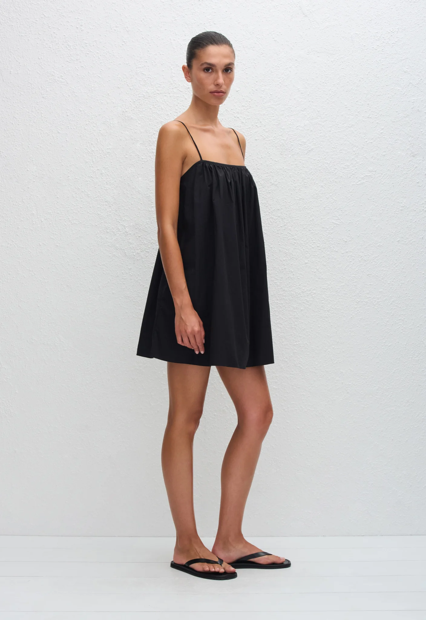Voluminous Cami Mini Dress - Black - Image 3