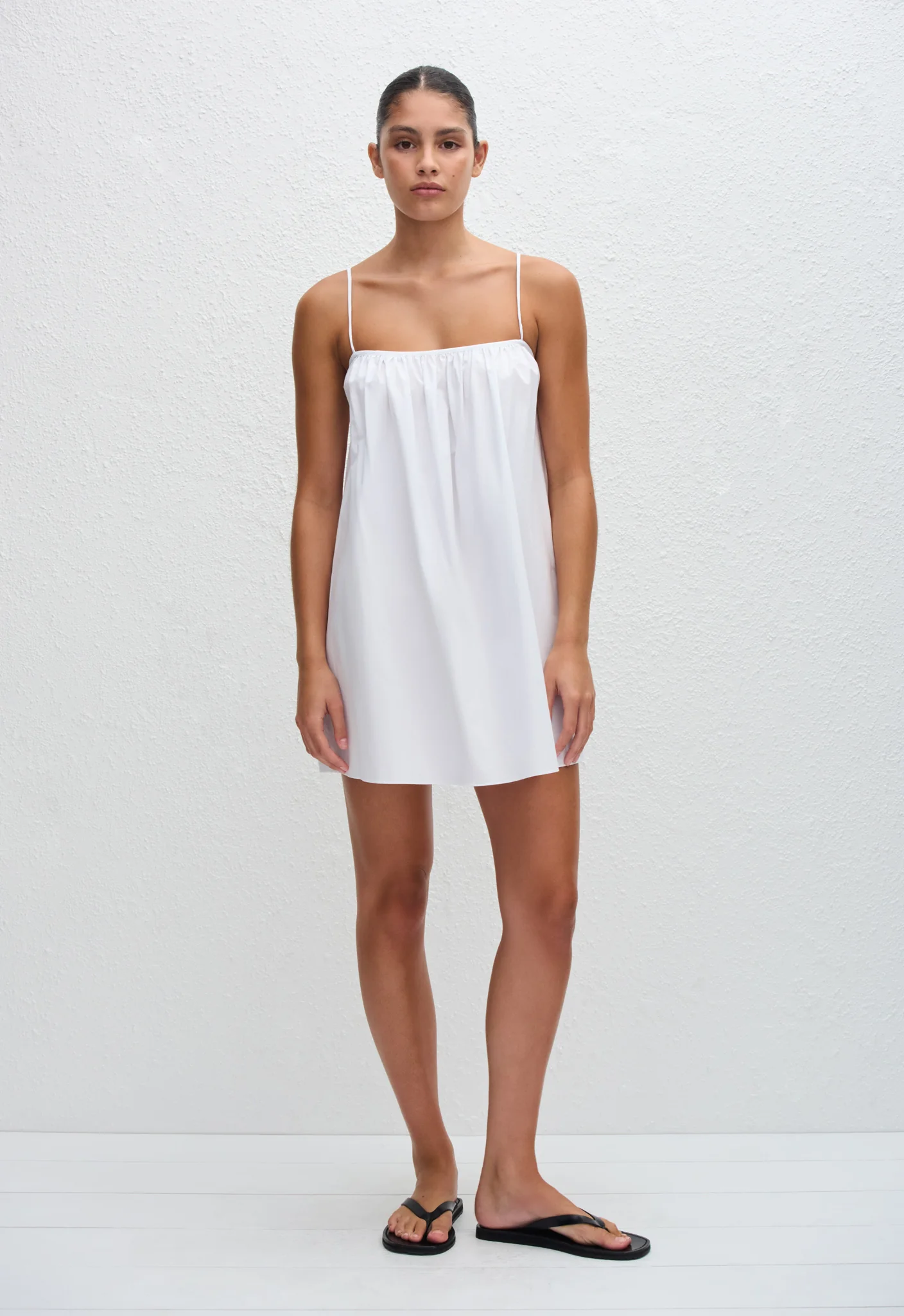Voluminous Cami Mini Dress - White - Image 2